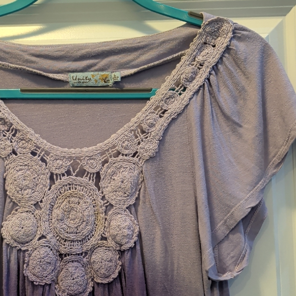 Unity World Wear Lavender to Purple Ombre Blouse - Picture 5 of 7